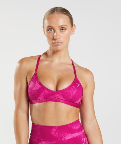 Women's Gymshark GS Power Minimal Sports Bra Pink | CA A8D17N